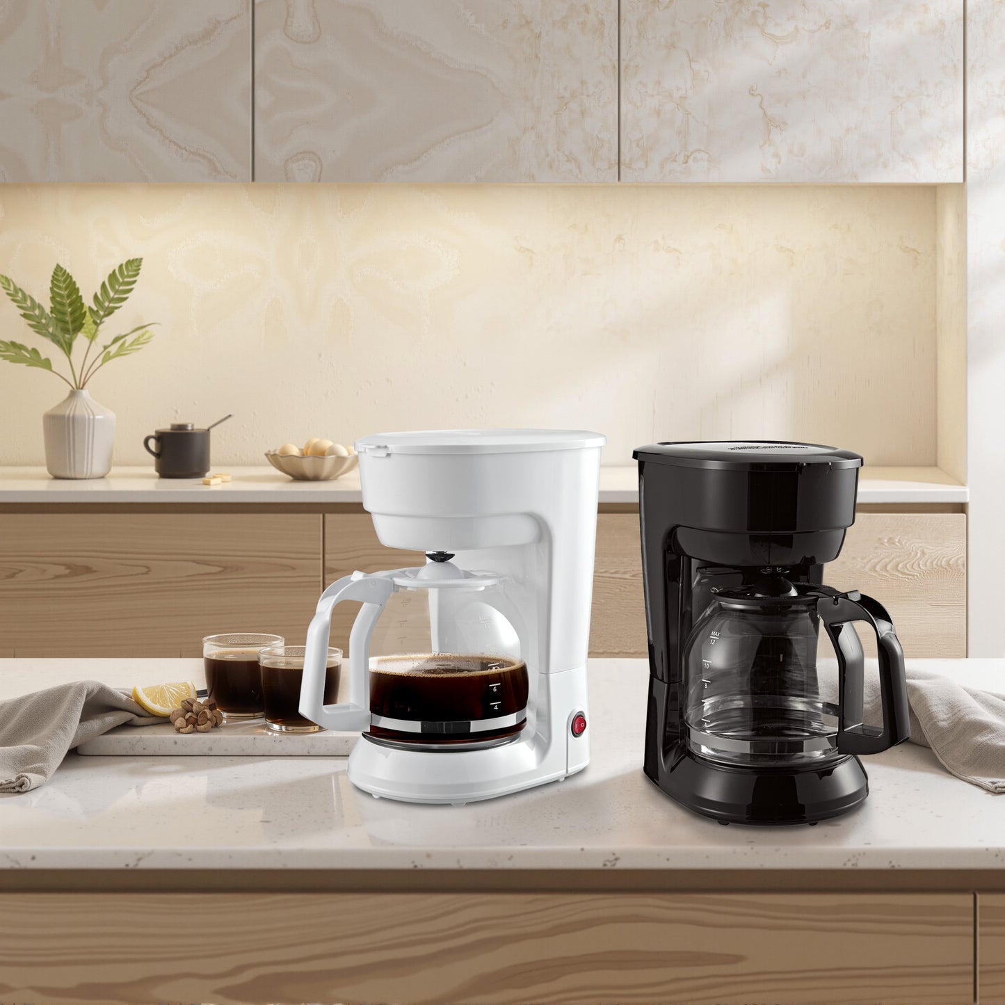 Black 12-Cup Drip Coffee Maker