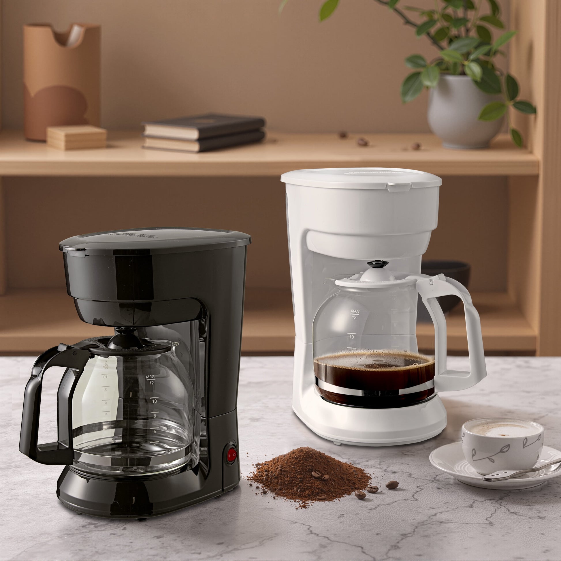 Black 12-Cup Drip Coffee Maker